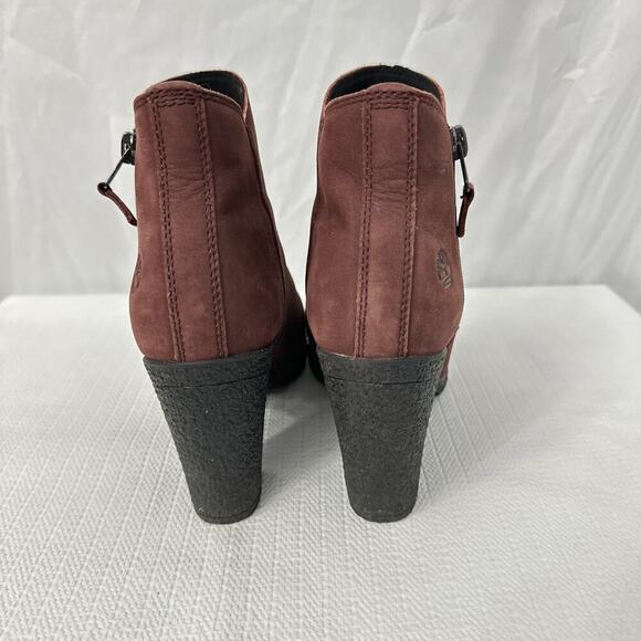 Timberland Tillston Booties Women's Size 6 Burgundy Ankle Boot - Picture 3 of 14